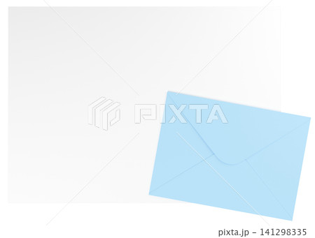 3Dイラスト_レターセット_水色 3Dイラスト_レターセット_水色 141298335