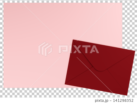 3Dイラスト_レターセット_赤 3Dイラスト_レターセット_赤 141298352