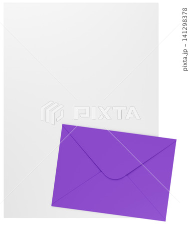 3Dイラスト_レターセット_紫 3Dイラスト_レターセット_紫 141298378
