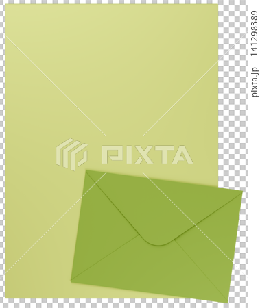 3Dイラスト_レターセット_緑 3Dイラスト_レターセット_緑 141298389