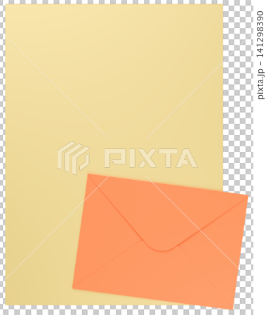 3Dイラスト_レターセット_オレンジ 141298390