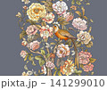 chinoiserie pattern with birds 141299010