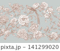 chinoiserie pattern with birds 141299020