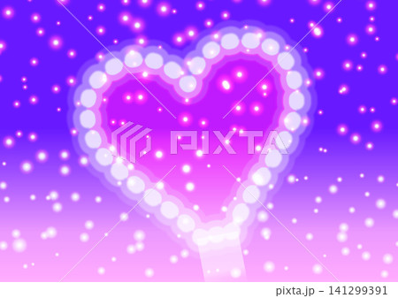 ハートのペンライトのキラキラ背景イラスト 141299391