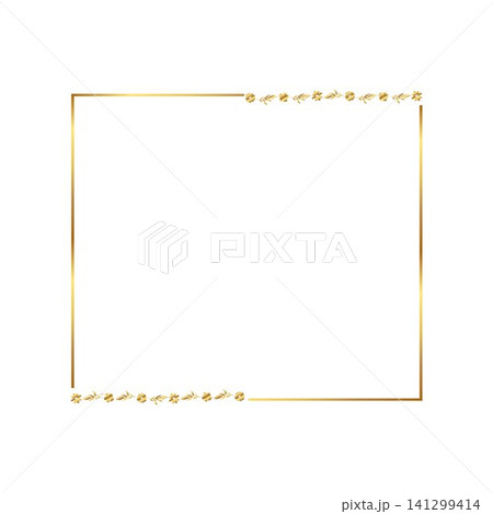 design gold floral frame isolated free vector illustration 141299414