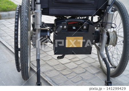 Battery power electric wheelchair increased mobility for disability or elderly patient. Battery power electric wheelchair increased mobility for disability or elderly patient. 141299429