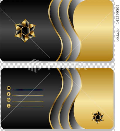 Elegant premium black and gold wavy business card mockup template presentation layout Elegant premium black and gold wavy business card mockup template presentation layout 141299563
