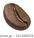 Coffee bean macro isolated on white background with clipping path 141300058