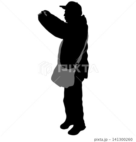 Black silhouette of a man taking a photo with a smartphone isolated on a white background, standing and using a mobile phone camera Black silhouette of a man taking a photo with a smartphone isolated on a white background, standing and using a mobile phone camera 141300260