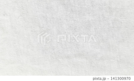 rough white woven cotton canvas texture with horizontal ribbed lines for web design backgrounds 141300970