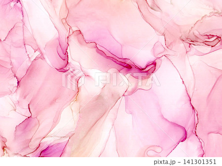 Abstract alcohol ink liquid luxury pastel colors contemporary background 141301351
