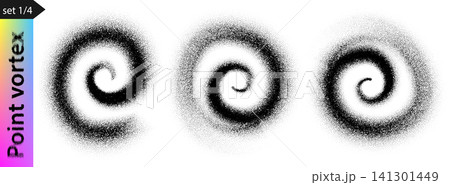 Powder dusty swirl for noisy circle vector with grain wave texture. Gradient vortex wind, stencil spray effect and airbrush dot ripple. Particle bw icon of circular halftone pattern, flying grunge top Powder dusty swirl for noisy circle vector with grain wave texture. Gradient vortex wind, stencil spray effect and airbrush dot ripple. Particle bw icon of circular halftone pattern, flying grunge top 141301449