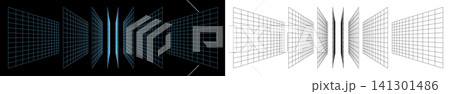 AI Y2K podium bg with Grid Lab blueprint, 3D arcade infographics. Gray game planes in isometric industrial zone. Parallel flat surface tile. Wireframe perspective, neon 80s effect techno-futuristic AI Y2K podium bg with Grid Lab blueprint, 3D arcade infographics. Gray game planes in isometric industrial zone. Parallel flat surface tile. Wireframe perspective, neon 80s effect techno-futuristic 141301486