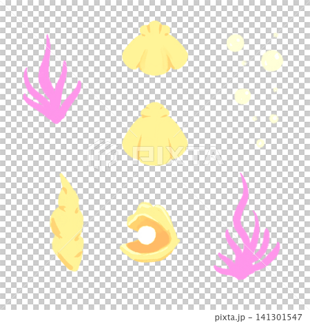 Illustration of a yellow seashell Illustration of a yellow seashell 141301547