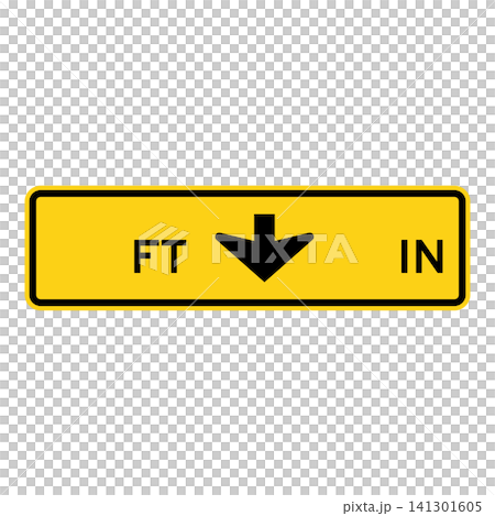 American road signs indicating clearance height. American road signs indicating clearance height. 141301605