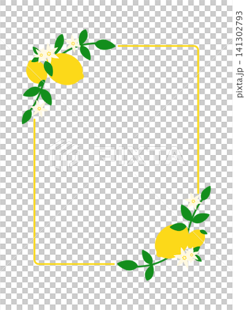 Lemon vertical frame illustration Lemon vertical frame illustration 141302793