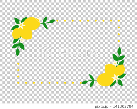 Lemon dotted rectangle frame illustration Lemon dotted rectangle frame illustration 141302794