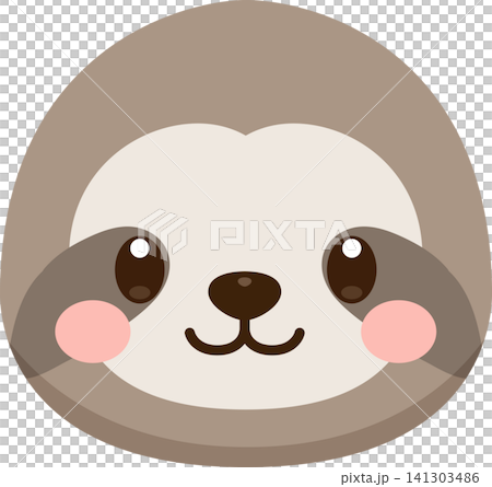 かわいいナマケモノのアイコン かわいいナマケモノのアイコン 141303486