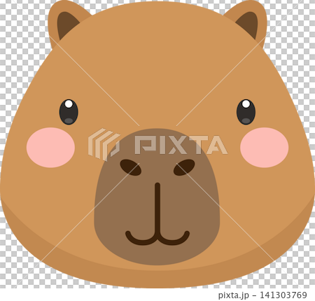 Cute capybara icon Cute capybara icon 141303769