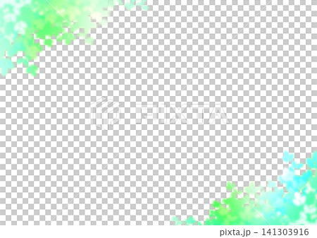 みずみずしいブルーグリーンと白のさりげない葉っぱの背景素材 みずみずしいブルーグリーンと白のさりげない葉っぱの背景素材 141303916