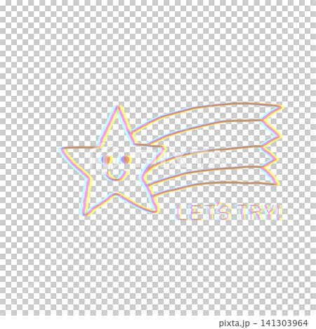 A simple star illustration saying "Let's try!" A simple star illustration saying "Let's try!" 141303964