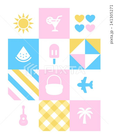 Summer beach geometric background 141305271