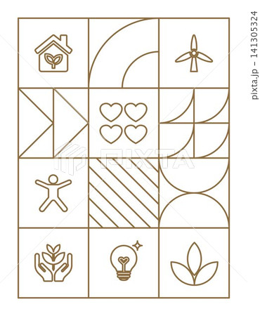 world environment day illustration geometric art deco world environment day illustration geometric art deco 141305324