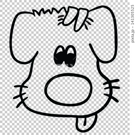Hand drawn puppy head shape outline for dog cartoon, kid colouring book, characters, comic, standee, tattoo, pet shop, vet, animal, home decor, house, yard, playtime, plush toy, kid doll, woof Hand drawn puppy head shape outline for dog cartoon, kid colouring book, characters, comic, standee, tattoo, pet shop, vet, animal, home decor, house, yard, playtime, plush toy, kid doll, woof 141305525