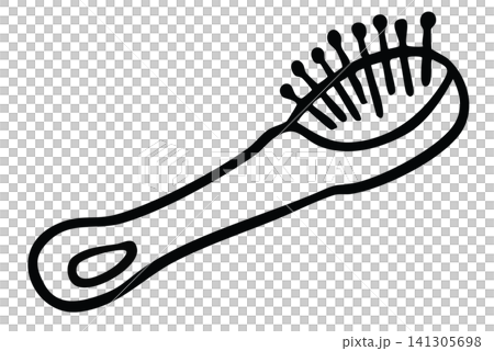 Hand drawn hair comb outline for colouring book, home, house, girly element, stickers, what's in my bag, fashion, accessory, cute patch, print, brooch, pin, department store, online shopping, grocery Hand drawn hair comb outline for colouring book, home, house, girly element, stickers, what's in my bag, fashion, accessory, cute patch, print, brooch, pin, department store, online shopping, grocery 141305698