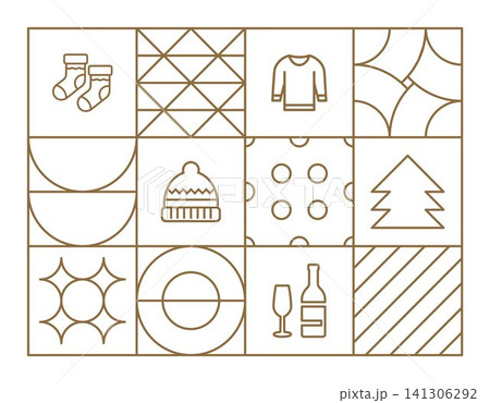 Holiday Season Background Geometric Outlines Holiday Season Background Geometric Outlines 141306292