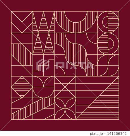 Luxury Lines Geometric Happy Holiday Luxury Lines Geometric Happy Holiday 141306542