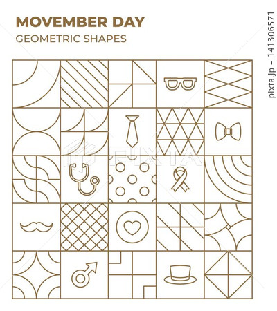 Movember poster geometric gold outlines Movember poster geometric gold outlines 141306571