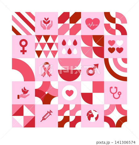 World Aids Day Geometric background 141306574