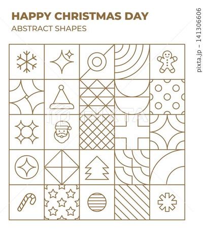 Luxury Lines Minimalist Christmas Background Luxury Lines Minimalist Christmas Background 141306606