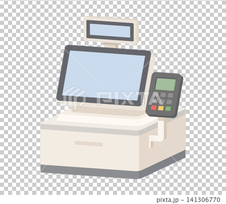 Cash register, flat illustration Cash register, flat illustration 141306770