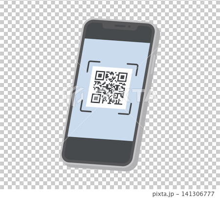 Scan QR codes with your smartphone, flat illustration Scan QR codes with your smartphone, flat illustration 141306777