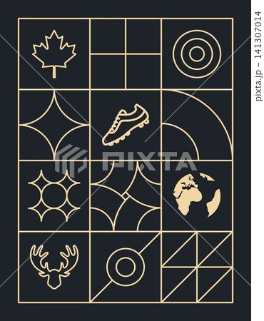 Soccer Minimal Red Vector Geometric Outlines Soccer Minimal Red Vector Geometric Outlines 141307014