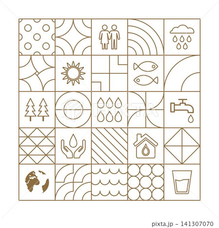 World Ocean Life Vector Lines World Ocean Life Vector Lines 141307070
