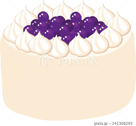 Grape cake decorated with whipped cream and purple grapes, created for bakery menus, birthday celebrations Grape cake decorated with whipped cream and purple grapes, created for bakery menus, birthday celebrations 141308293