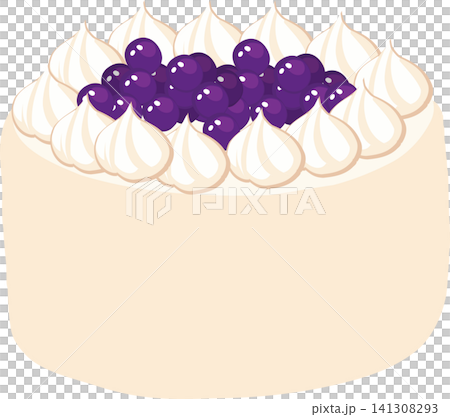 Grape cake decorated with whipped cream and purple grapes, created for bakery menus, birthday celebrations Grape cake decorated with whipped cream and purple grapes, created for bakery menus, birthday celebrations 141308293