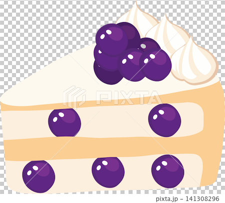 Purple Grape Cream Cake Slice with Fresh Fruit Topping Bakery Design Purple Grape Cream Cake Slice with Fresh Fruit Topping Bakery Design 141308296