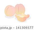 みずみずしい桃のイラスト 141309377
