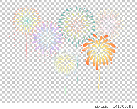 カラフルな花火のベクターイラスト カラフルな花火のベクターイラスト 141309393
