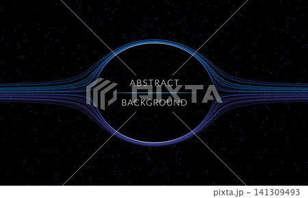 Futuristic Cosmic Background with Glowing Curved Lines 141309493