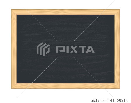 Empty Chalkboard with Wooden Frame Empty Chalkboard with Wooden Frame 141309515