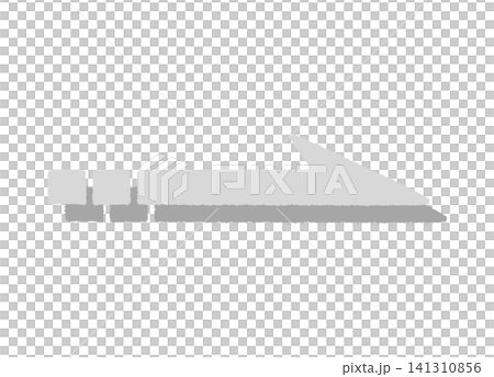 一個向右指向的箭頭（帶有陰影），看起來像是用蠟筆畫的。 141310856