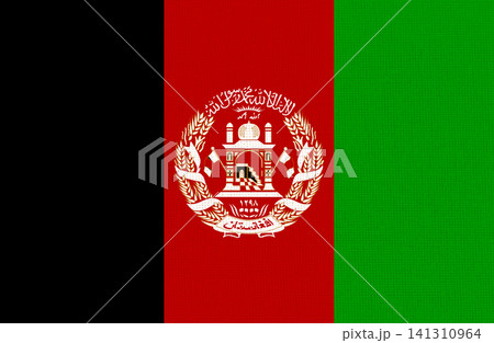Illustration of National flag of Afghanistan with fabric textile texture closeup Illustration of National flag of Afghanistan with fabric textile texture closeup 141310964