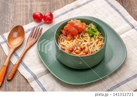 teochew Braised Pork Trotter Noodles - Chinese Comfort Food Bowl 141312721