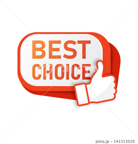 Best choice badge icon in flat style. Shopping discount vector illustration on isolated background. Promotion label sign business concept. Best choice badge icon in flat style. Shopping discount vector illustration on isolated background. Promotion label sign business concept. 141313029