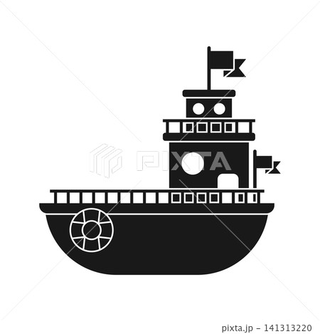 Boat icon in flat style. Ship vector illustration on isolated background. Boat sign business concept. Boat icon in flat style. Ship vector illustration on isolated background. Boat sign business concept. 141313220